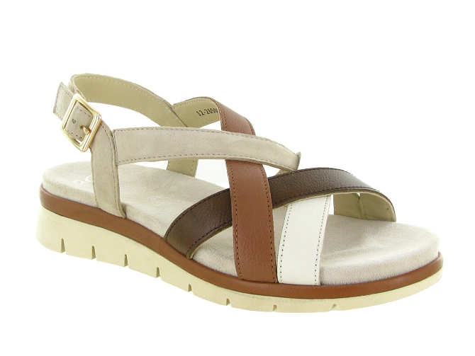 sandales et nu pieds - Confort - femme - Cuir - Crème - Ara