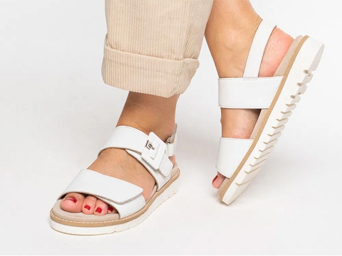 sandales et nu pieds - Confort - femme - Cuir - Blanc - Ara5913901_3