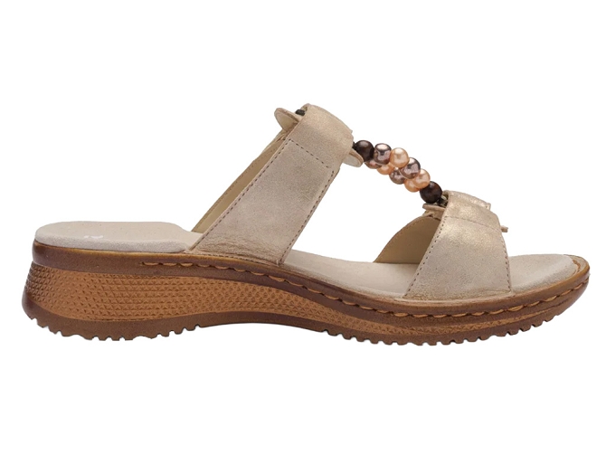 sandales et nu pieds - Mule Sabot - femme - Cuir - Beige - Ara5914101_2
