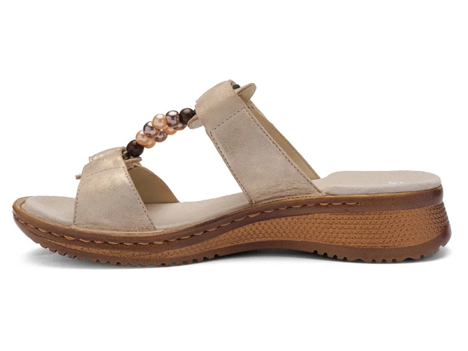 sandales et nu pieds - Mule Sabot - femme - Cuir - Beige - Ara5914101_4