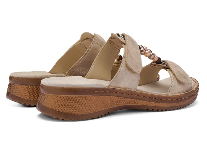 sandales et nu pieds - Mule Sabot - femme - Cuir - Beige - Ara5914101_5