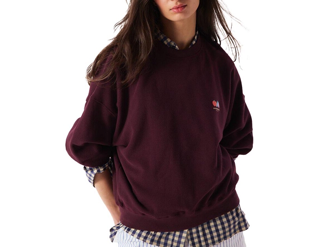 sweat - SANS CAPUCHE - vetement femme - Coton - Bordeaux - American vintage5918104_2