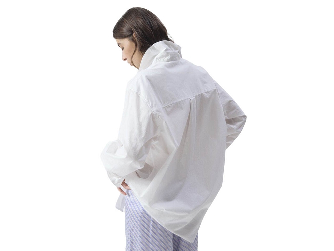 chemise - MANCHE LONGUE - vetement femme - Coton - Blanc - American vintage5918501_5