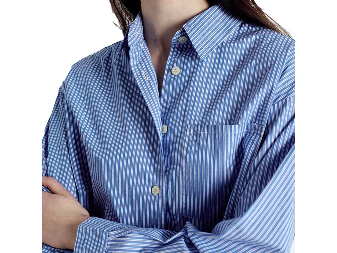 chemise - MANCHE LONGUE - vetement femme - Coton - Bleu - American vintage5918701_3