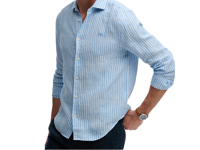 chemise - MANCHE LONGUE - vetement homme - Coton - Bleu - Superdry5919302_2