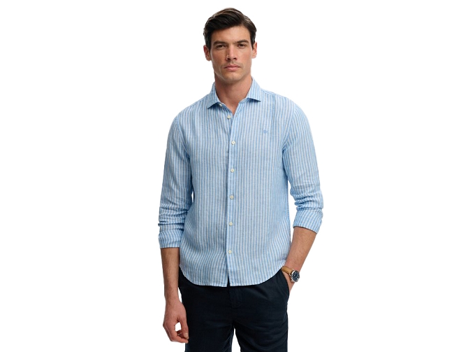 chemise - MANCHE LONGUE - vetement homme - Coton - Bleu - Superdry5919302_3