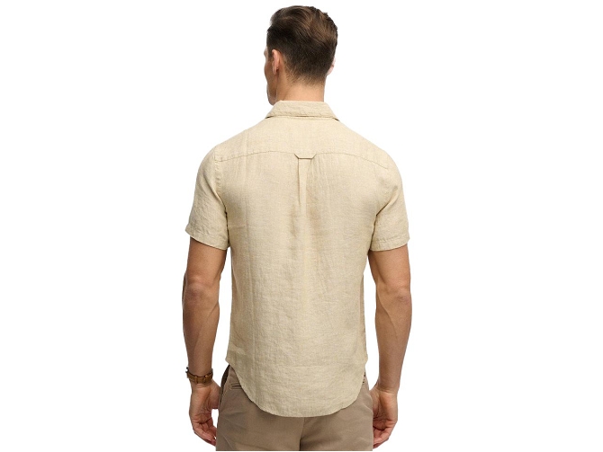 chemise - MANCHE LONGUE - vetement homme - Coton - Beige - Superdry5919402_4