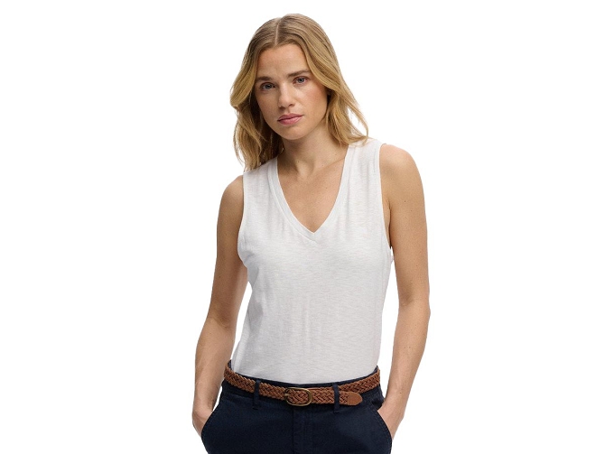 tee shirt - DEBARDEUR - vetement femme - Coton - Blanc - Superdry5919601_2