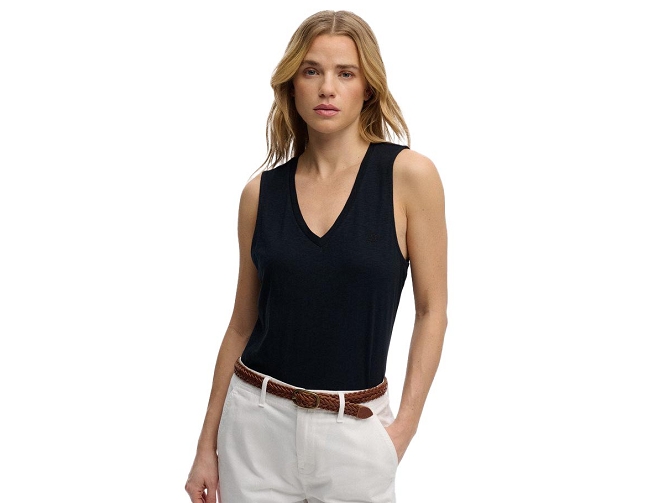 tee shirt - DEBARDEUR - vetement femme - Coton - Bleu Marine - Superdry5919604_2