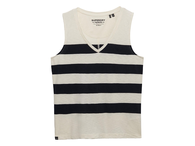 tee shirt - DEBARDEUR - vetement femme - Coton - Rayée - Superdry