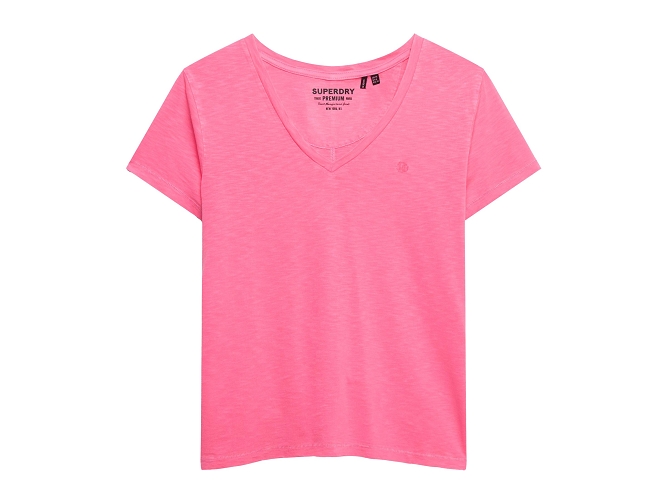 tee shirt - MANCHE COURTE - vetement femme - Coton - Rose - Superdry