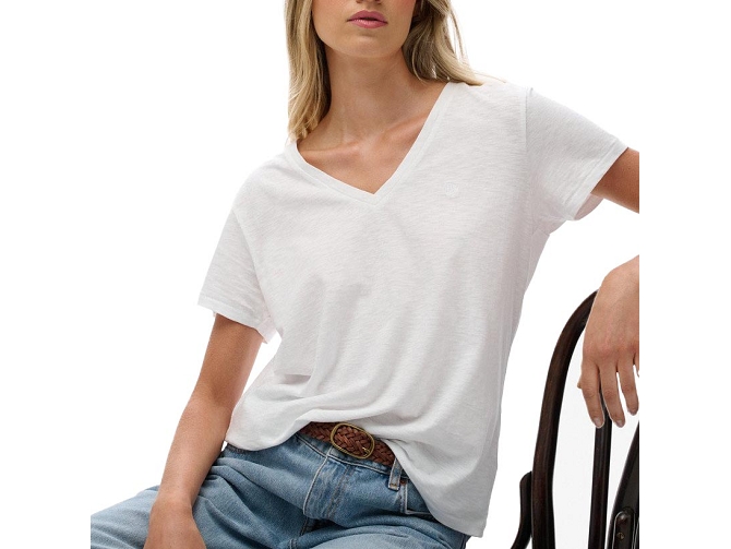 tee shirt - MANCHE COURTE - vetement femme - Coton - Blanc - Superdry5919703_3