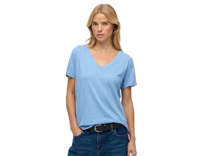 tee shirt - MANCHE COURTE - vetement femme - Coton - Bleu - Superdry