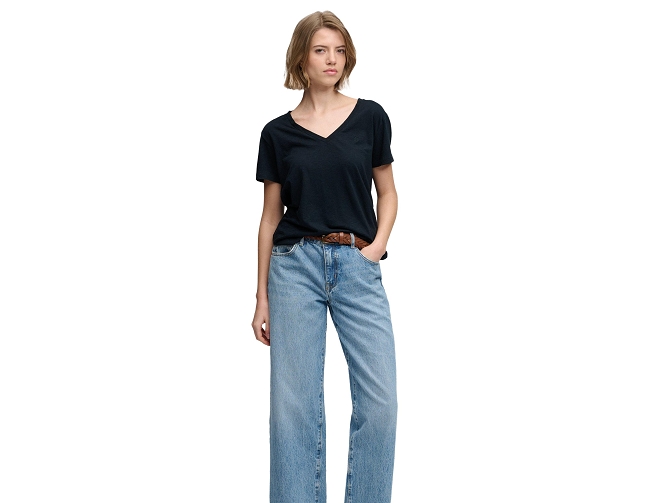 tee shirt - MANCHE COURTE - vetement femme - Coton - Bleu Marine - Superdry5919705_4