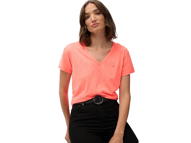 tee shirt - MANCHE COURTE - vetement femme - Coton - Corail - Superdry5919706_2