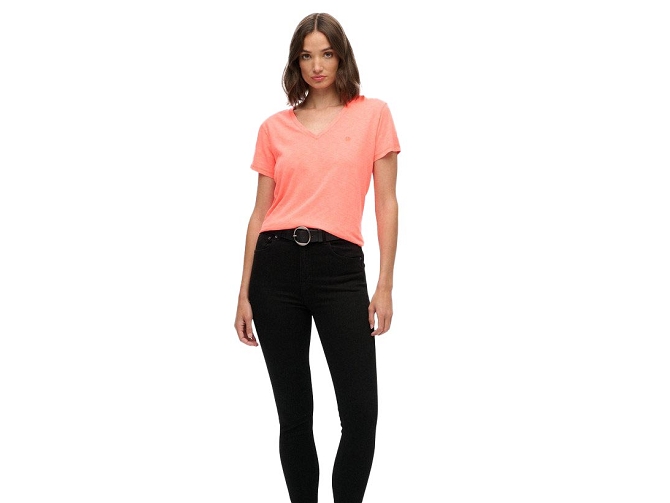 tee shirt - MANCHE COURTE - vetement femme - Coton - Corail - Superdry5919706_3