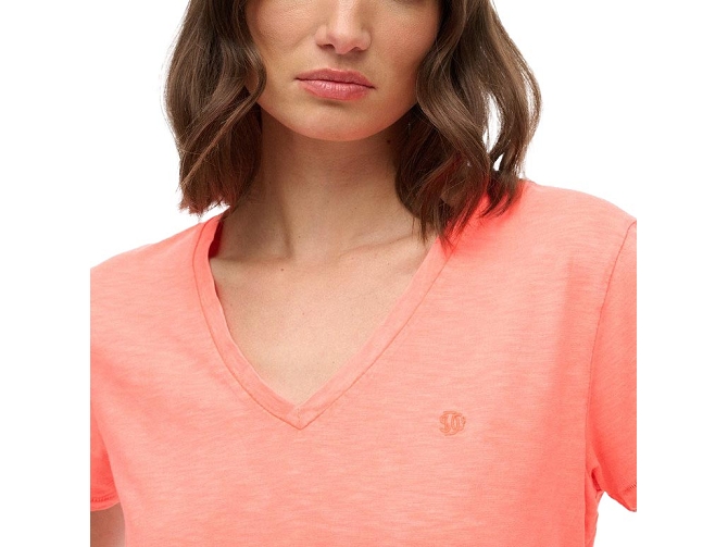 tee shirt - MANCHE COURTE - vetement femme - Coton - Corail - Superdry5919706_4