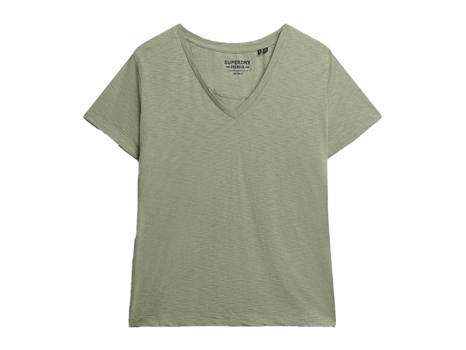 tee shirt - MANCHE COURTE - vetement femme - Coton - Vert - Superdry