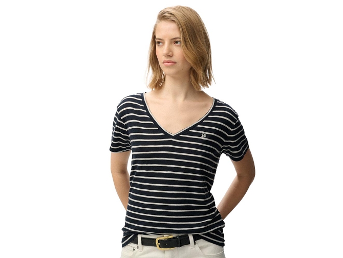 tee shirt - MANCHE COURTE - vetement femme - Coton - Rayée - Superdry5919710_2