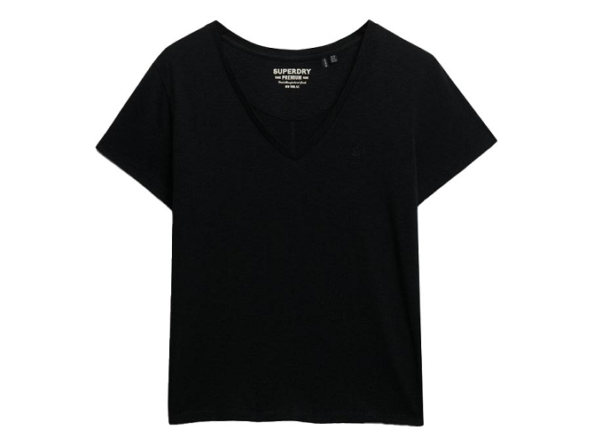 tee shirt - MANCHE COURTE - vetement femme - Coton - Noir - Superdry