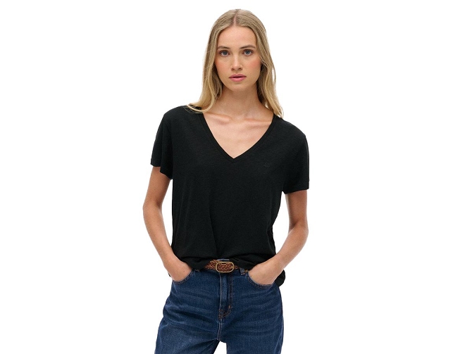 tee shirt - MANCHE COURTE - vetement femme - Coton - Noir - Superdry5919711_2