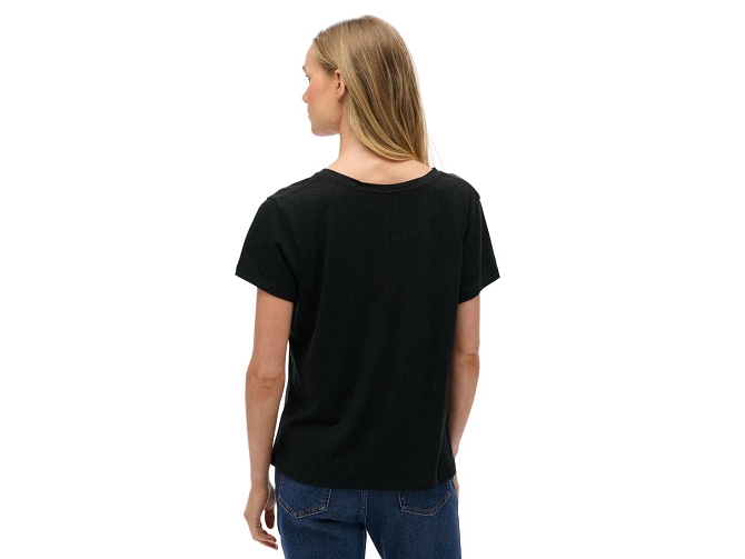 tee shirt - MANCHE COURTE - vetement femme - Coton - Noir - Superdry5919711_5