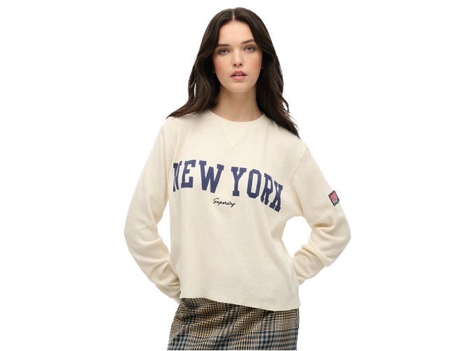 sweat - SANS CAPUCHE - vetement femme - Coton - Blanc - Superdry5919801_2