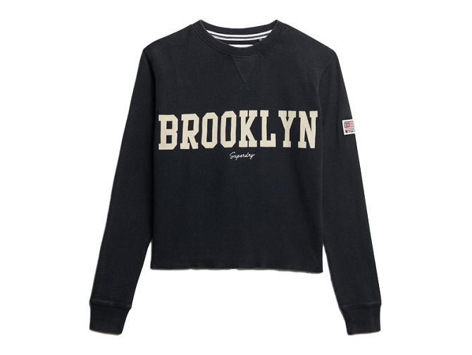 sweat - SANS CAPUCHE - vetement femme - Coton - Bleu Marine - Superdry