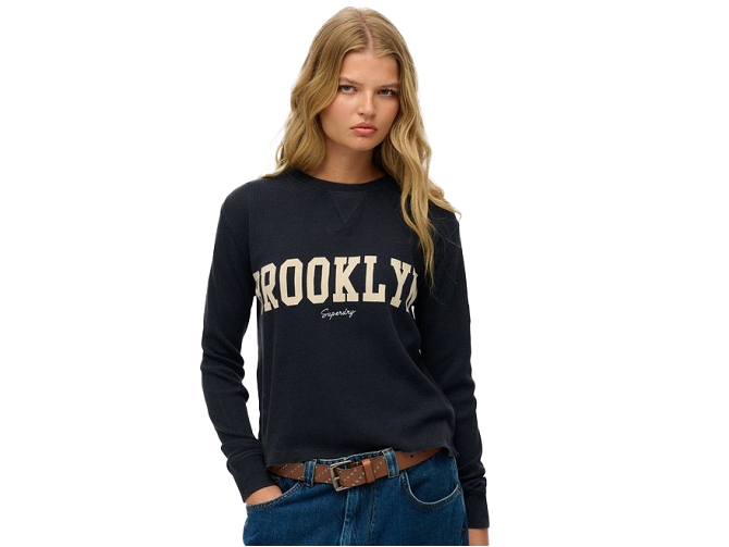 sweat - SANS CAPUCHE - vetement femme - Coton - Bleu Marine - Superdry5919802_2