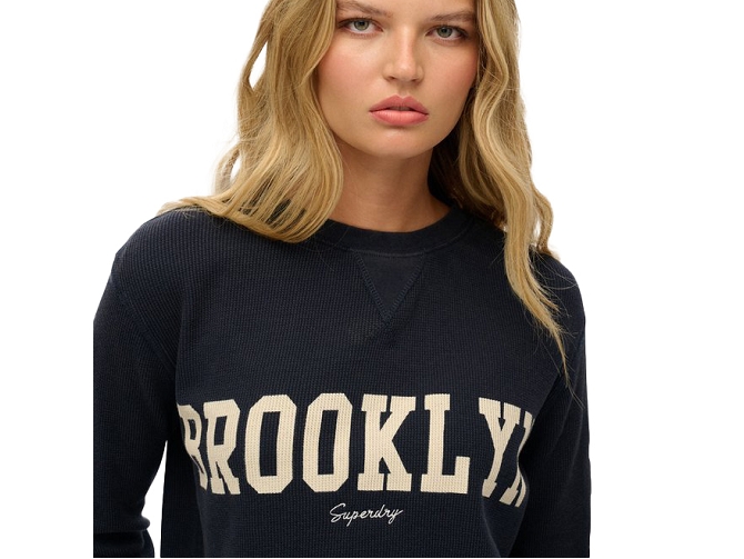 sweat - SANS CAPUCHE - vetement femme - Coton - Bleu Marine - Superdry5919802_3