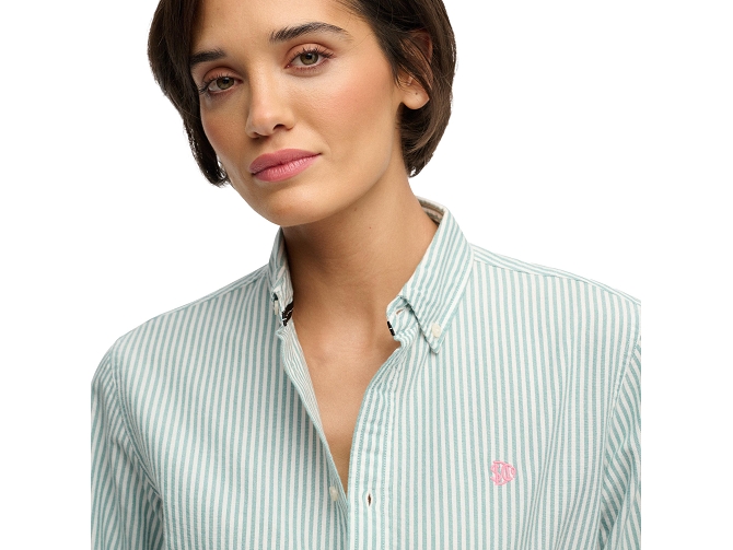 chemise - MANCHE LONGUE - vetement femme - Coton - Vert - Superdry5920101_4