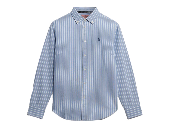 chemise - MANCHE LONGUE - vetement femme - Coton - Bleu - Superdry