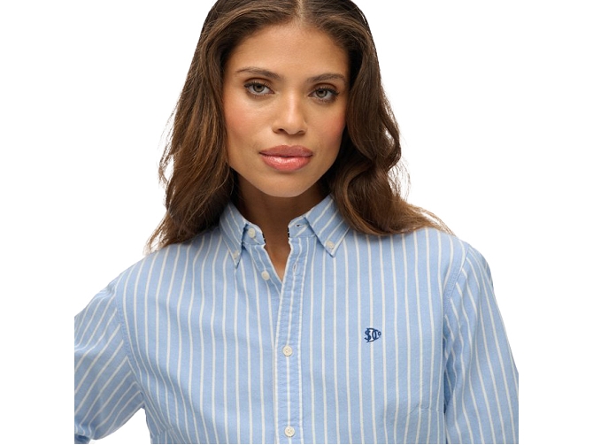 chemise - MANCHE LONGUE - vetement femme - Coton - Bleu - Superdry5920102_3