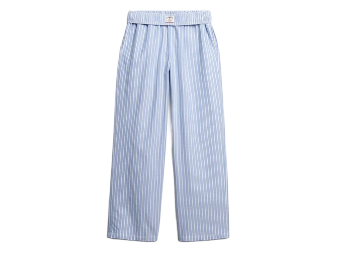 pantalon - DROIT - vetement femme - Coton - Bleu - Superdry