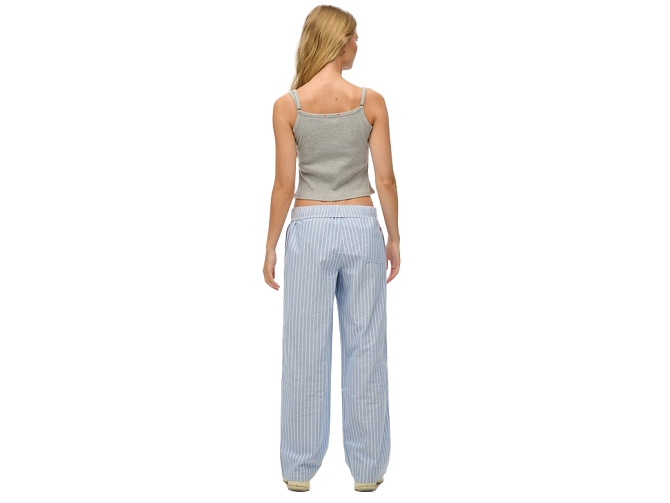 pantalon - DROIT - vetement femme - Coton - Bleu - Superdry5920201_5