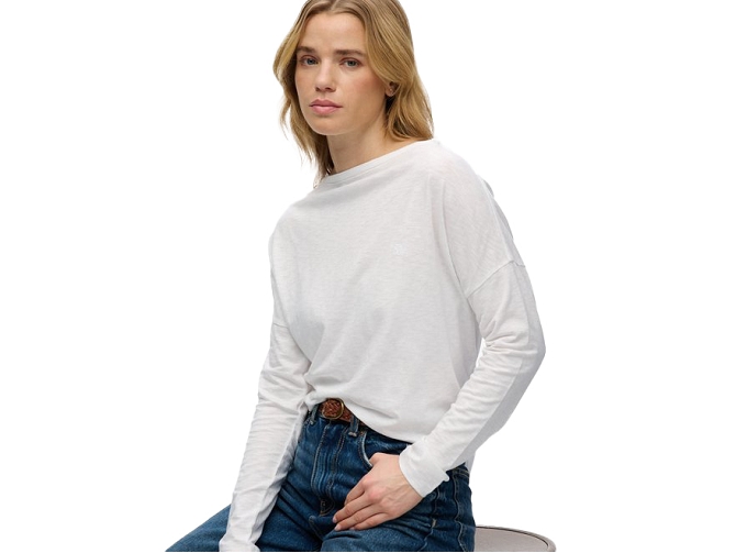 sweat - SANS CAPUCHE - vetement femme - Coton - Blanc - Superdry5920501_4