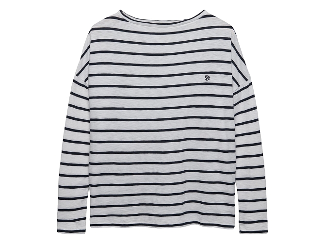 tee shirt - MANCHE LONGUE - vetement femme - Coton - Rayée - Superdry