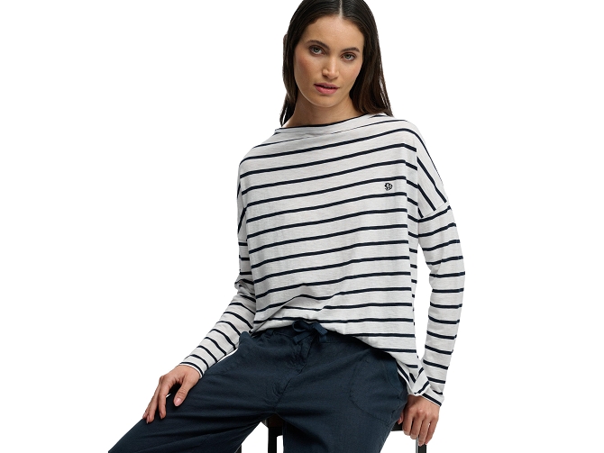 tee shirt - MANCHE LONGUE - vetement femme - Coton - Rayée - Superdry5920601_3