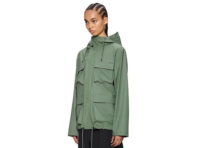 veste - IMPERMEABLE - vetement femme - Textile - Vert - Rains5920901_3