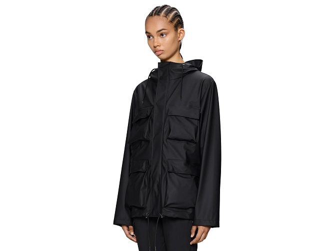 veste - IMPERMEABLE - vetement femme - Textile - Noir - Rains5921001_3