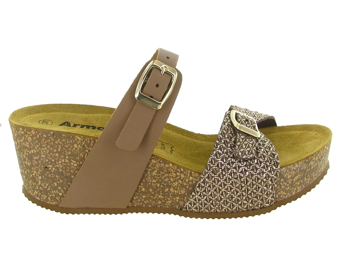 sandales et nu pieds - Mule Sabot - femme - Cuir - Beige - Armando5924401_2