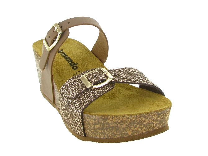 sandales et nu pieds - Mule Sabot - femme - Cuir - Beige - Armando5924401_3
