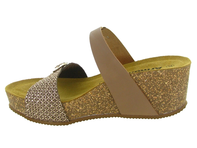 sandales et nu pieds - Mule Sabot - femme - Cuir - Beige - Armando5924401_4