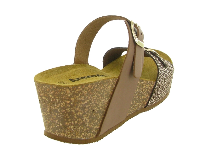 sandales et nu pieds - Mule Sabot - femme - Cuir - Beige - Armando5924401_5