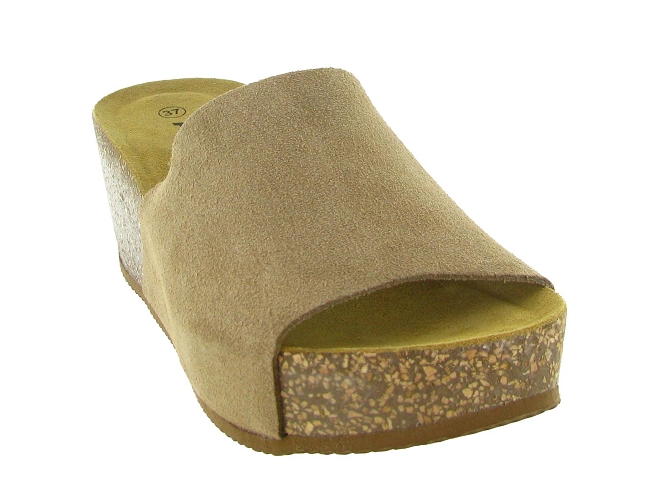 sandales et nu pieds - Mule Sabot - femme - Cuir - Camel - Armando5924501_3