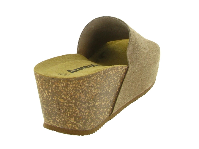 sandales et nu pieds - Mule Sabot - femme - Cuir - Camel - Armando5924501_5