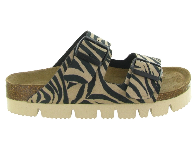 sandales et nu pieds - Mule Sabot - femme - Fourrure - Zèbre - Armando5924801_2