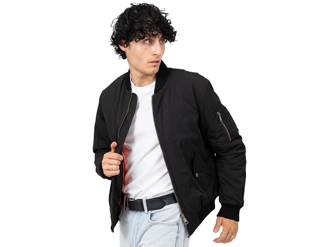veste - BOMBER - vetement homme - Toile  - Noir - Bombers original5936101_2