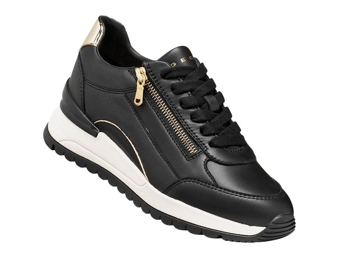 baskets et sneakers - Confort - femme - Cuir - Noir - Geox5945201_3