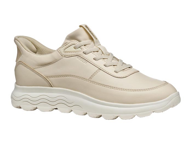 baskets et sneakers - Confort - femme - Cuir - Beige - Geox